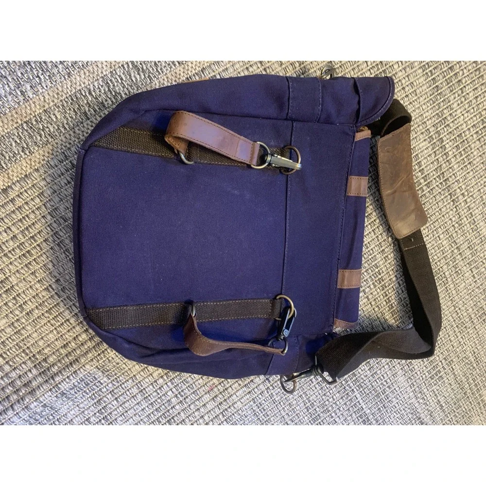 United By Blue Convertible Backpack Daypack Rucksack Leather Straps Canvas Tote